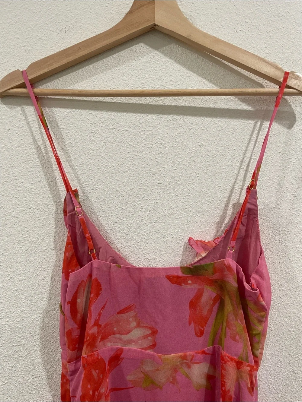 Petal and Pup Charli Pink Floral Tropical Print Slip Midi Dress NWT XS - Picture 14 of 15